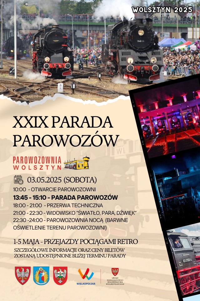 Parada parowozów plakat