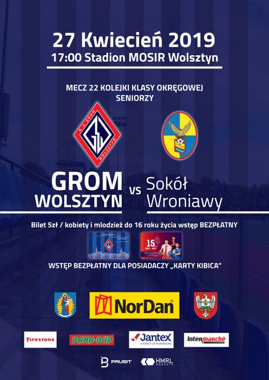 KS GROM WOLSZTYN - SOKӣ WRONIAWY